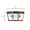 Westinghouse Fixture Ceiling LED Flush-Mount 60W 2-Light Elway 13.75In Barnwood Glassvnz Stl 6126200 - alternate 2